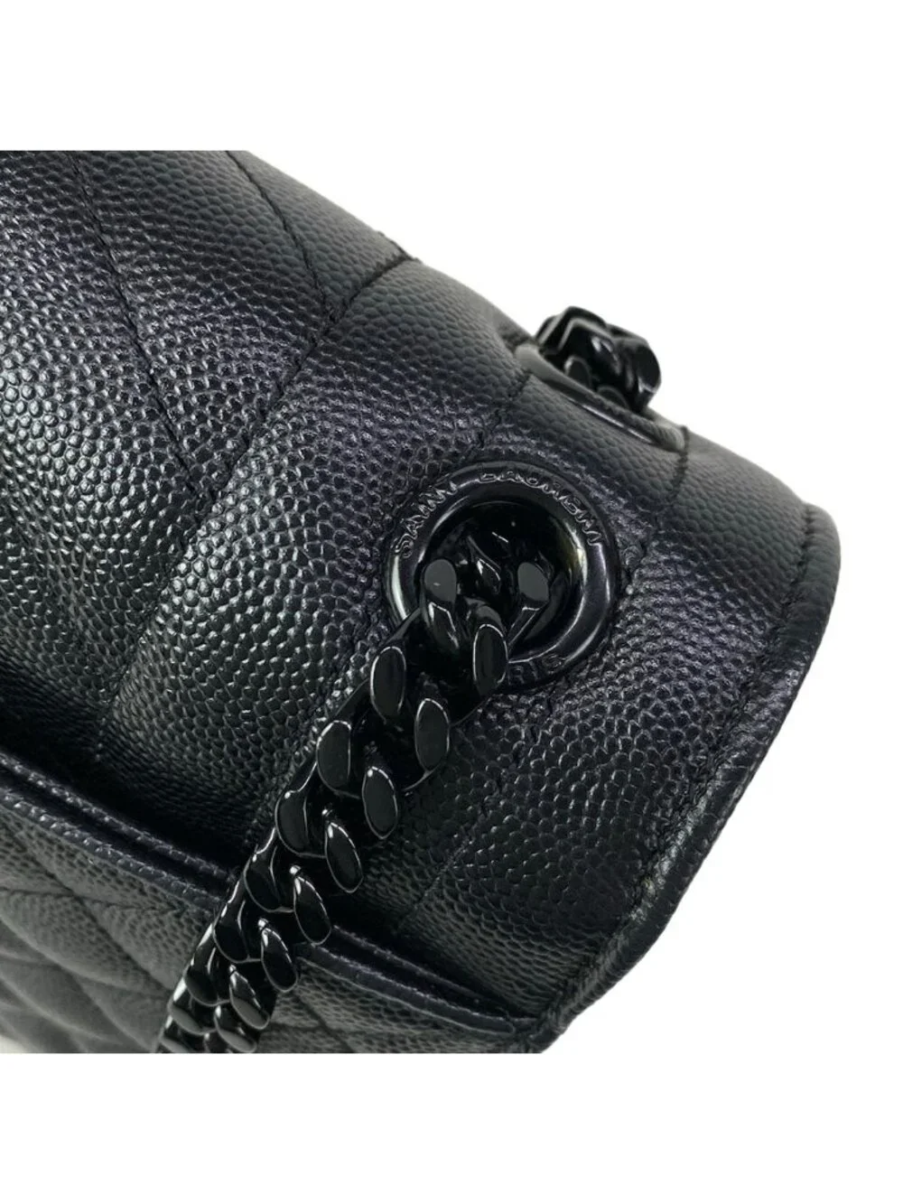Saint Laurent Paris Shoulder Bag Classic Monogram Satchel Black Chain